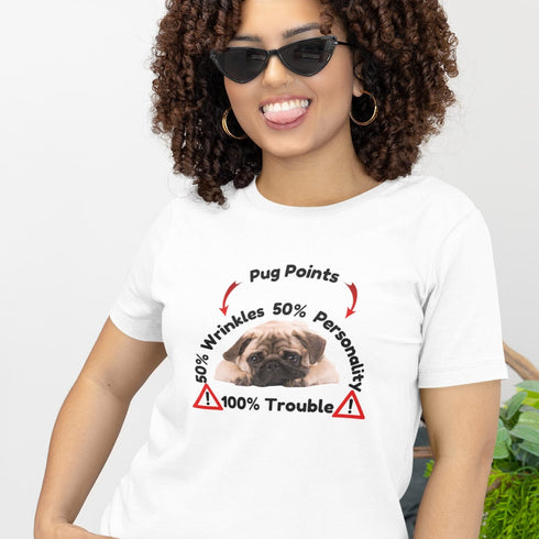 Pug Points T-Shirt – Funny Dog Lover Tee for Pug Owners & Pet Lovers